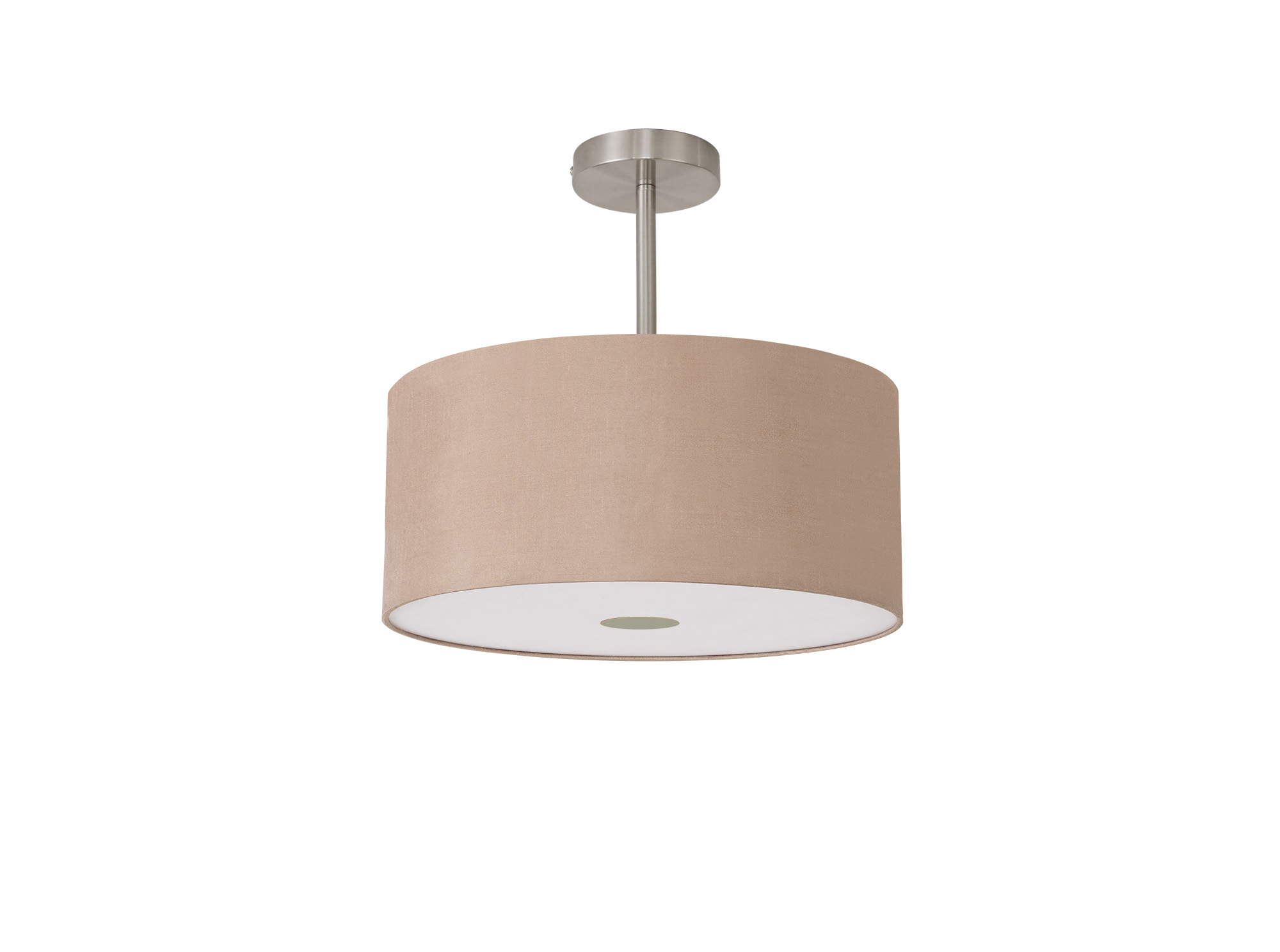 Baymont 40cm Semi Flush 1 Light Satin Nickel, Antique Gold/Ruby, Frosted Diffuser DK0260  Deco Baymont